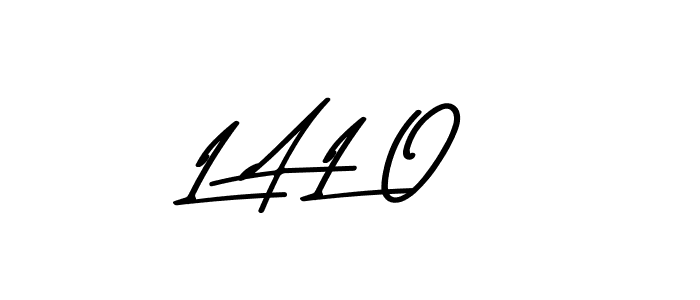L A L O stylish signature style. Best Handwritten Sign (Asem Kandis PERSONAL USE) for my name. Handwritten Signature Collection Ideas for my name L A L O. L A L O signature style 9 images and pictures png