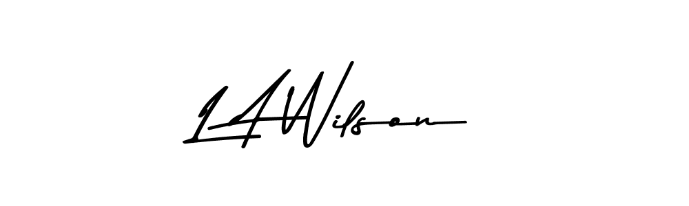 L A Wilson stylish signature style. Best Handwritten Sign (Asem Kandis PERSONAL USE) for my name. Handwritten Signature Collection Ideas for my name L A Wilson. L A Wilson signature style 9 images and pictures png