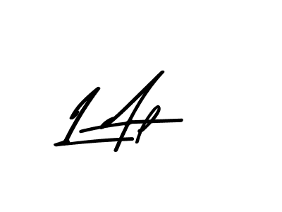 How to make L Al name signature. Use Asem Kandis PERSONAL USE style for creating short signs online. This is the latest handwritten sign. L Al signature style 9 images and pictures png