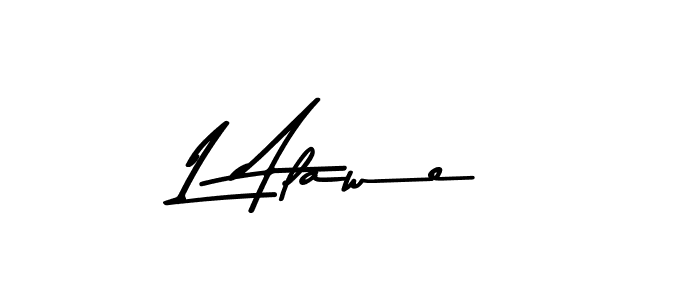 You should practise on your own different ways (Asem Kandis PERSONAL USE) to write your name (L Alawe) in signature. don't let someone else do it for you. L Alawe signature style 9 images and pictures png