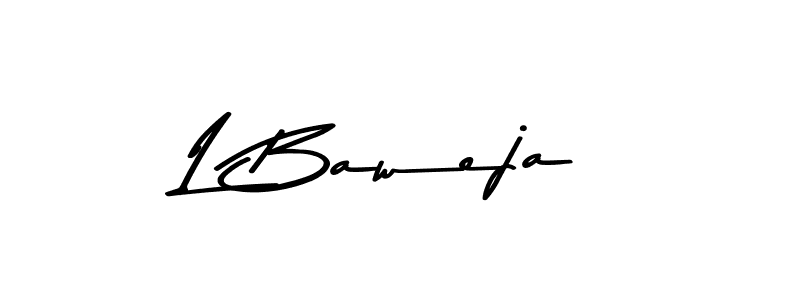 Here are the top 10 professional signature styles for the name L Baweja. These are the best autograph styles you can use for your name. L Baweja signature style 9 images and pictures png