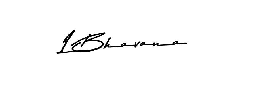 Make a beautiful signature design for name L Bhavana. With this signature (Asem Kandis PERSONAL USE) style, you can create a handwritten signature for free. L Bhavana signature style 9 images and pictures png