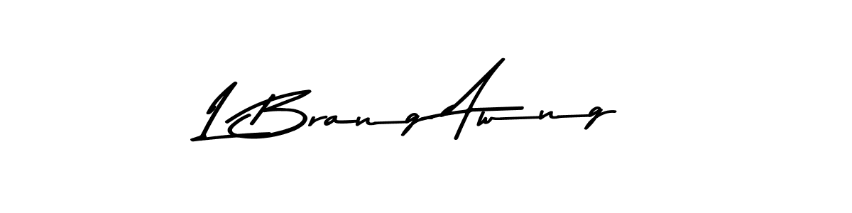 if you are searching for the best signature style for your name L Brang Awng. so please give up your signature search. here we have designed multiple signature styles  using Asem Kandis PERSONAL USE. L Brang Awng signature style 9 images and pictures png