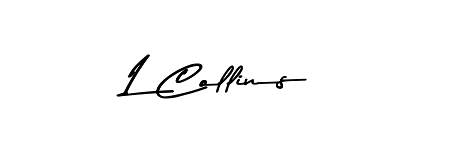 Create a beautiful signature design for name L Collins. With this signature (Asem Kandis PERSONAL USE) fonts, you can make a handwritten signature for free. L Collins signature style 9 images and pictures png