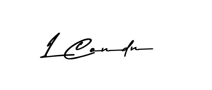 How to make L Condn name signature. Use Asem Kandis PERSONAL USE style for creating short signs online. This is the latest handwritten sign. L Condn signature style 9 images and pictures png