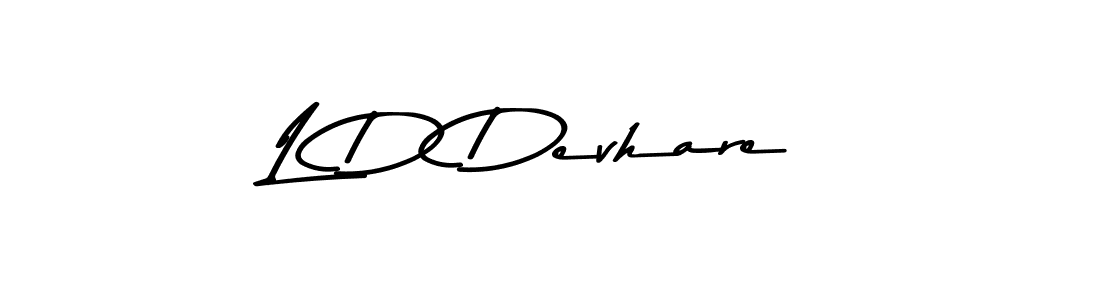 Use a signature maker to create a handwritten signature online. With this signature software, you can design (Asem Kandis PERSONAL USE) your own signature for name L D Devhare. L D Devhare signature style 9 images and pictures png