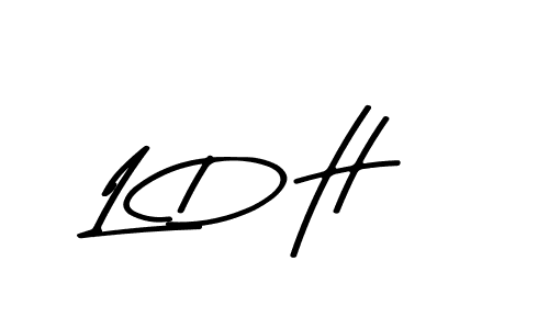 Similarly Asem Kandis PERSONAL USE is the best handwritten signature design. Signature creator online .You can use it as an online autograph creator for name L D H. L D H signature style 9 images and pictures png