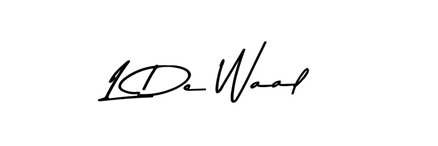 This is the best signature style for the L De Waal name. Also you like these signature font (Asem Kandis PERSONAL USE). Mix name signature. L De Waal signature style 9 images and pictures png