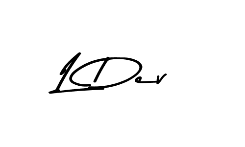 Make a beautiful signature design for name L Dev. With this signature (Asem Kandis PERSONAL USE) style, you can create a handwritten signature for free. L Dev signature style 9 images and pictures png