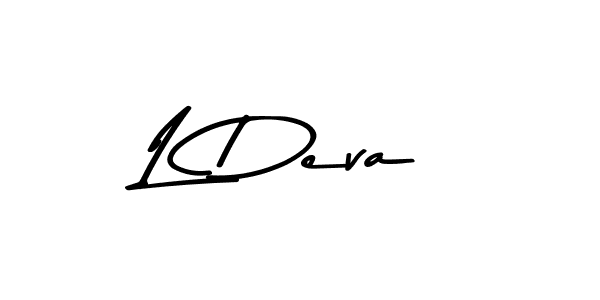Design your own signature with our free online signature maker. With this signature software, you can create a handwritten (Asem Kandis PERSONAL USE) signature for name L Deva. L Deva signature style 9 images and pictures png