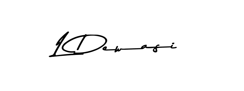if you are searching for the best signature style for your name L Dewasi. so please give up your signature search. here we have designed multiple signature styles  using Asem Kandis PERSONAL USE. L Dewasi signature style 9 images and pictures png