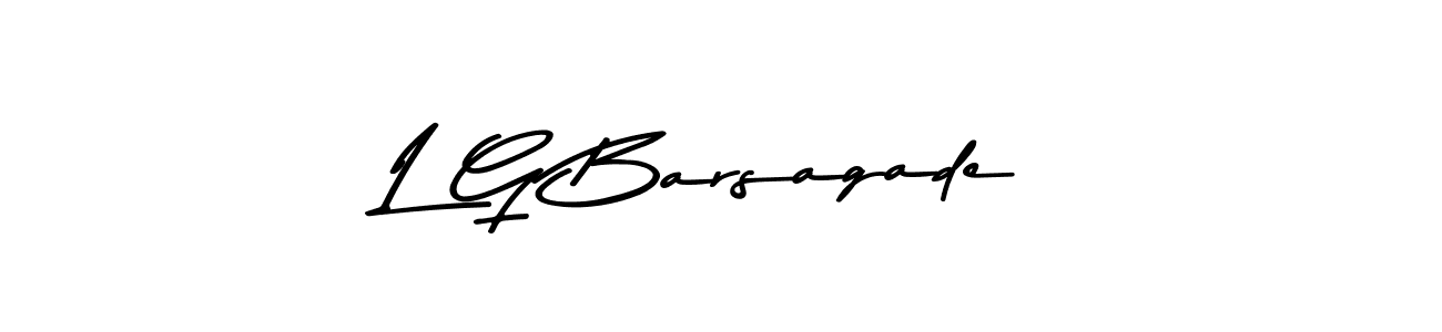 Also You can easily find your signature by using the search form. We will create L G Barsagade name handwritten signature images for you free of cost using Asem Kandis PERSONAL USE sign style. L G Barsagade signature style 9 images and pictures png