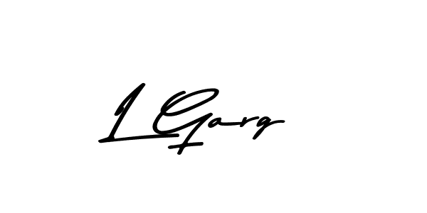 Create a beautiful signature design for name L Garg. With this signature (Asem Kandis PERSONAL USE) fonts, you can make a handwritten signature for free. L Garg signature style 9 images and pictures png