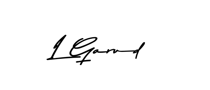 How to make L Garud name signature. Use Asem Kandis PERSONAL USE style for creating short signs online. This is the latest handwritten sign. L Garud signature style 9 images and pictures png