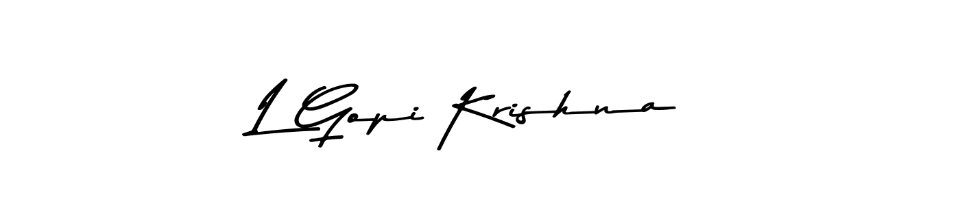 Use a signature maker to create a handwritten signature online. With this signature software, you can design (Asem Kandis PERSONAL USE) your own signature for name L Gopi Krishna. L Gopi Krishna signature style 9 images and pictures png