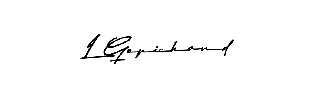 Also we have L Gopichand name is the best signature style. Create professional handwritten signature collection using Asem Kandis PERSONAL USE autograph style. L Gopichand signature style 9 images and pictures png