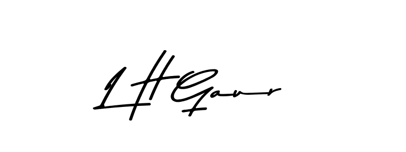 Design your own signature with our free online signature maker. With this signature software, you can create a handwritten (Asem Kandis PERSONAL USE) signature for name L H Gaur. L H Gaur signature style 9 images and pictures png