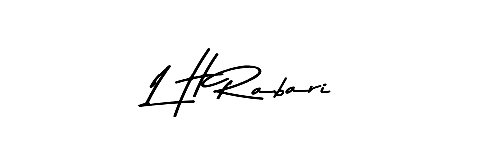 How to make L H Rabari signature? Asem Kandis PERSONAL USE is a professional autograph style. Create handwritten signature for L H Rabari name. L H Rabari signature style 9 images and pictures png