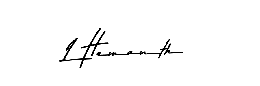 Also You can easily find your signature by using the search form. We will create L Hemanth name handwritten signature images for you free of cost using Asem Kandis PERSONAL USE sign style. L Hemanth signature style 9 images and pictures png