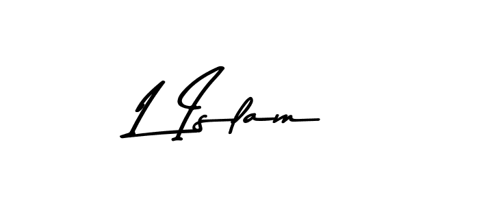 This is the best signature style for the L Islam name. Also you like these signature font (Asem Kandis PERSONAL USE). Mix name signature. L Islam signature style 9 images and pictures png