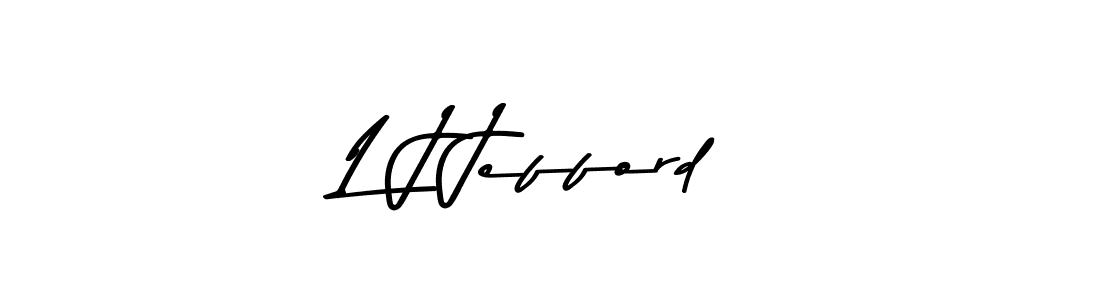Use a signature maker to create a handwritten signature online. With this signature software, you can design (Asem Kandis PERSONAL USE) your own signature for name L J Jefford. L J Jefford signature style 9 images and pictures png