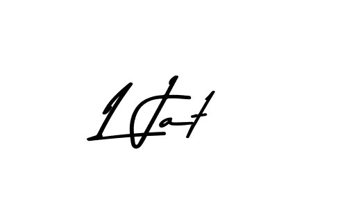 Create a beautiful signature design for name L Jat. With this signature (Asem Kandis PERSONAL USE) fonts, you can make a handwritten signature for free. L Jat signature style 9 images and pictures png