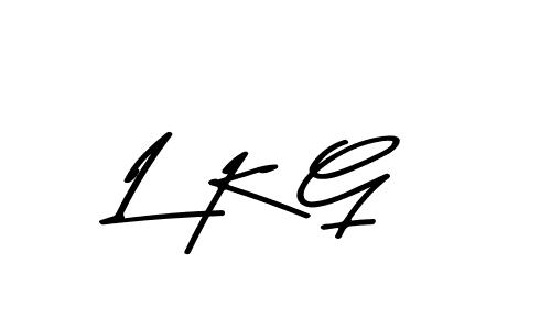 Create a beautiful signature design for name L K G. With this signature (Asem Kandis PERSONAL USE) fonts, you can make a handwritten signature for free. L K G signature style 9 images and pictures png