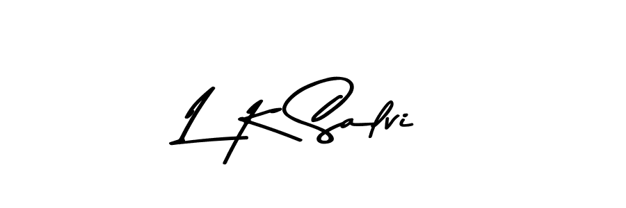 Design your own signature with our free online signature maker. With this signature software, you can create a handwritten (Asem Kandis PERSONAL USE) signature for name L K Salvi. L K Salvi signature style 9 images and pictures png