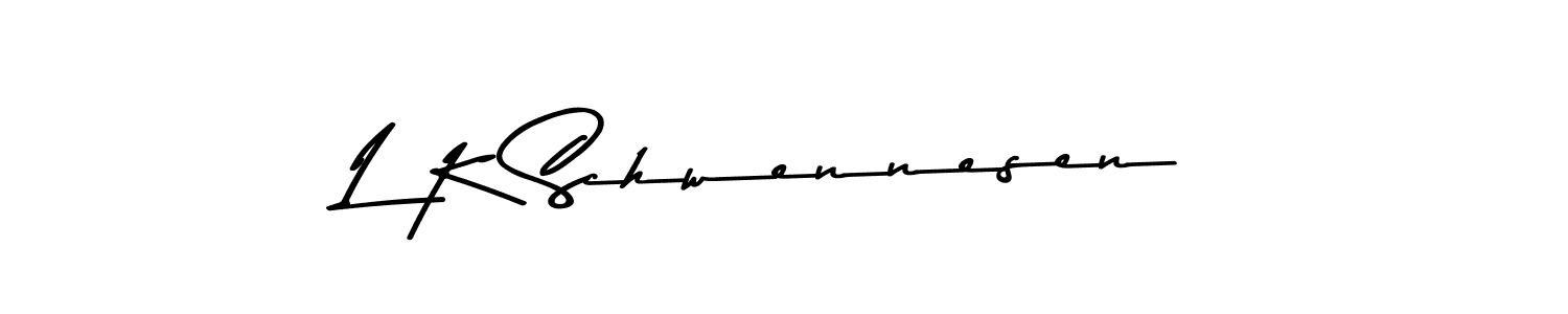 Use a signature maker to create a handwritten signature online. With this signature software, you can design (Asem Kandis PERSONAL USE) your own signature for name L K Schwennesen. L K Schwennesen signature style 9 images and pictures png