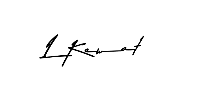 The best way (Asem Kandis PERSONAL USE) to make a short signature is to pick only two or three words in your name. The name L Kewat include a total of six letters. For converting this name. L Kewat signature style 9 images and pictures png