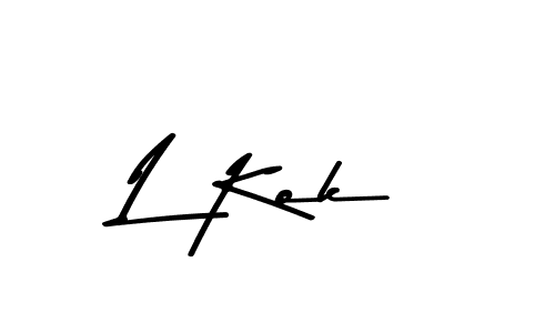 Use a signature maker to create a handwritten signature online. With this signature software, you can design (Asem Kandis PERSONAL USE) your own signature for name L Kok. L Kok signature style 9 images and pictures png