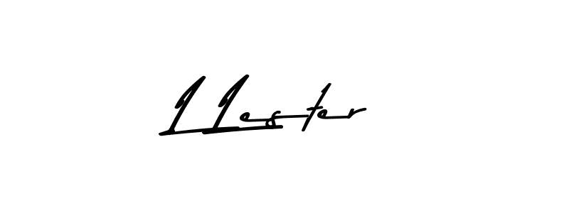 How to make L Lester name signature. Use Asem Kandis PERSONAL USE style for creating short signs online. This is the latest handwritten sign. L Lester signature style 9 images and pictures png