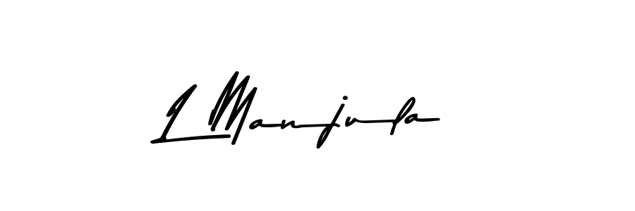 Design your own signature with our free online signature maker. With this signature software, you can create a handwritten (Asem Kandis PERSONAL USE) signature for name L Manjula. L Manjula signature style 9 images and pictures png