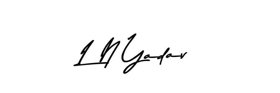 Use a signature maker to create a handwritten signature online. With this signature software, you can design (Asem Kandis PERSONAL USE) your own signature for name L N Yadav. L N Yadav signature style 9 images and pictures png