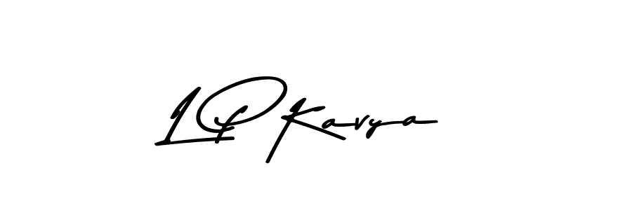 Use a signature maker to create a handwritten signature online. With this signature software, you can design (Asem Kandis PERSONAL USE) your own signature for name L P Kavya. L P Kavya signature style 9 images and pictures png