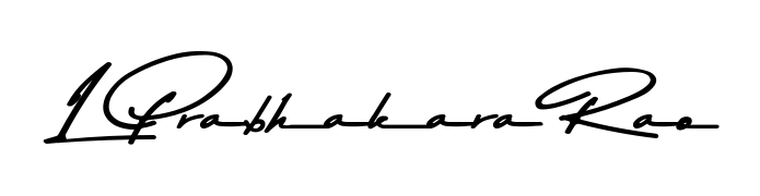 Download transparent PNG signature for name L Prabhakara Rao styled with Asem Kandis PERSONAL USE font. Ready to paste directly into PDF and Word agreements. L Prabhakara Rao signature style 9 images and pictures png