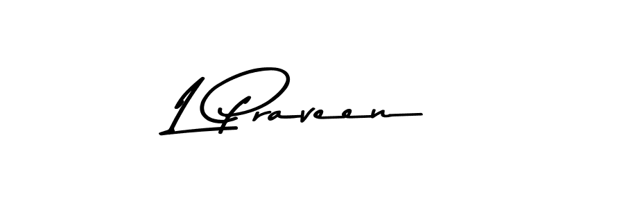 Use a signature maker to create a handwritten signature online. With this signature software, you can design (Asem Kandis PERSONAL USE) your own signature for name L Praveen. L Praveen signature style 9 images and pictures png