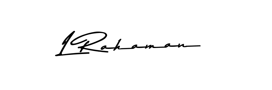 Use a signature maker to create a handwritten signature online. With this signature software, you can design (Asem Kandis PERSONAL USE) your own signature for name L Rahaman. L Rahaman signature style 9 images and pictures png
