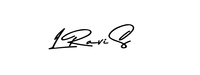 if you are searching for the best signature style for your name L Ravi S. so please give up your signature search. here we have designed multiple signature styles  using Asem Kandis PERSONAL USE. L Ravi S signature style 9 images and pictures png