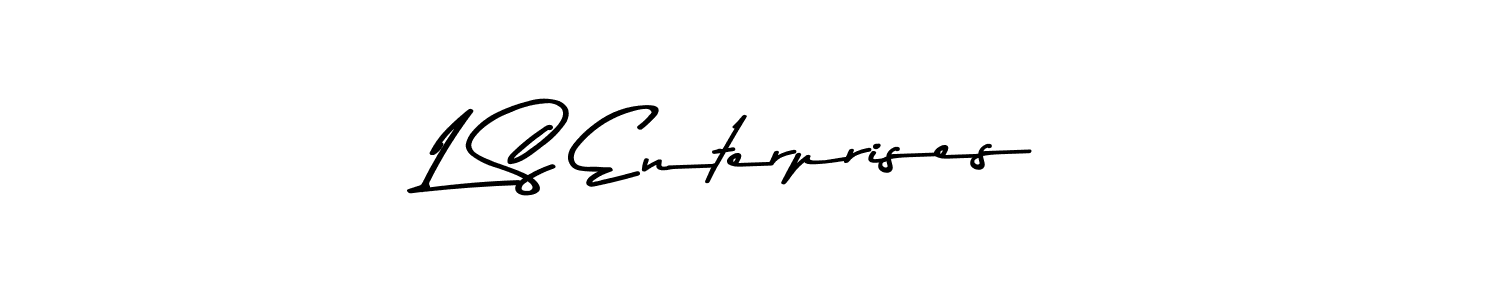 Make a beautiful signature design for name L S Enterprises. With this signature (Asem Kandis PERSONAL USE) style, you can create a handwritten signature for free. L S Enterprises signature style 9 images and pictures png