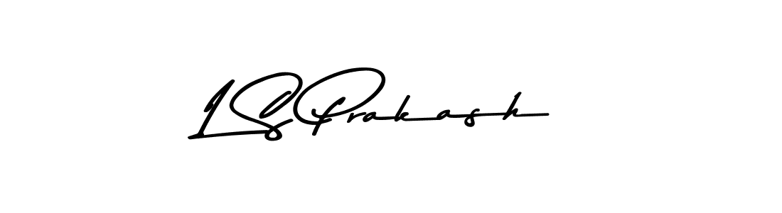 Make a beautiful signature design for name L S Prakash. With this signature (Asem Kandis PERSONAL USE) style, you can create a handwritten signature for free. L S Prakash signature style 9 images and pictures png