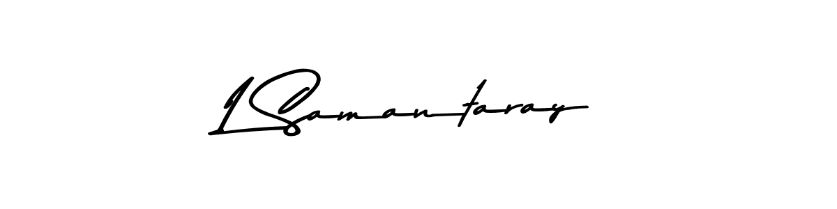 if you are searching for the best signature style for your name L Samantaray. so please give up your signature search. here we have designed multiple signature styles  using Asem Kandis PERSONAL USE. L Samantaray signature style 9 images and pictures png