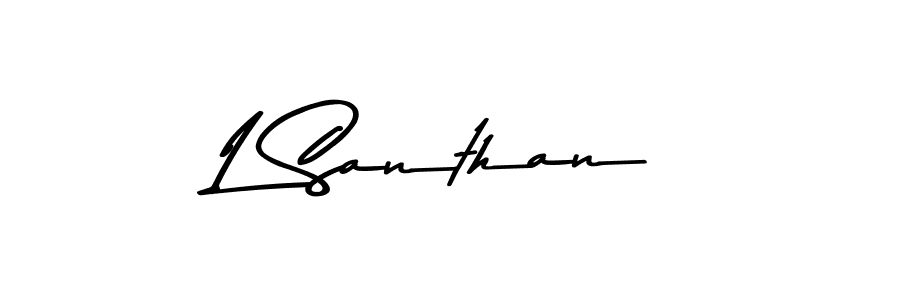 Make a beautiful signature design for name L Santhan. Use this online signature maker to create a handwritten signature for free. L Santhan signature style 9 images and pictures png