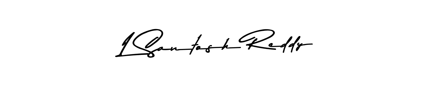 L Santosh Reddy stylish signature style. Best Handwritten Sign (Asem Kandis PERSONAL USE) for my name. Handwritten Signature Collection Ideas for my name L Santosh Reddy. L Santosh Reddy signature style 9 images and pictures png