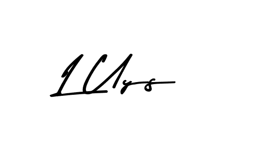 if you are searching for the best signature style for your name L Uys. so please give up your signature search. here we have designed multiple signature styles  using Asem Kandis PERSONAL USE. L Uys signature style 9 images and pictures png