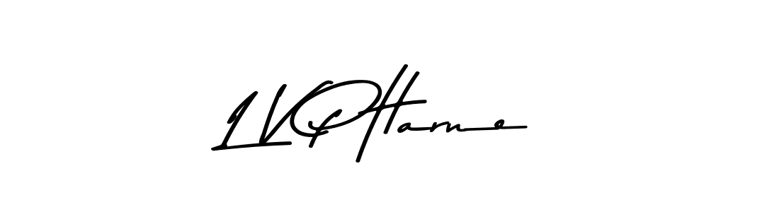 Create a beautiful signature design for name L V P Harne. With this signature (Asem Kandis PERSONAL USE) fonts, you can make a handwritten signature for free. L V P Harne signature style 9 images and pictures png