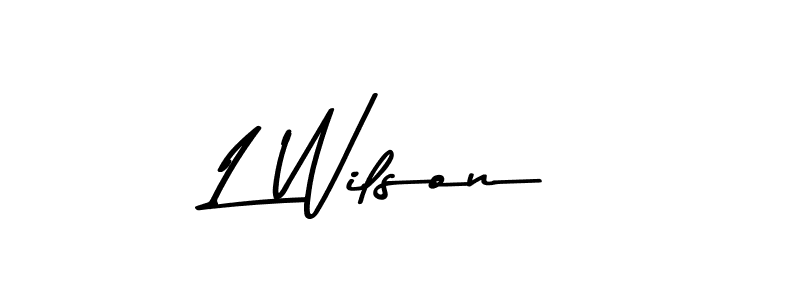 Create a beautiful signature design for name L Wilson. With this signature (Asem Kandis PERSONAL USE) fonts, you can make a handwritten signature for free. L Wilson signature style 9 images and pictures png