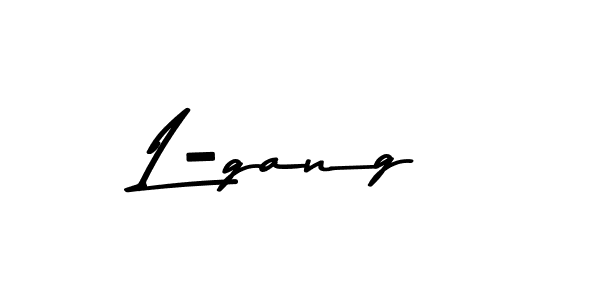 How to make L-gang signature? Asem Kandis PERSONAL USE is a professional autograph style. Create handwritten signature for L-gang name. L-gang signature style 9 images and pictures png