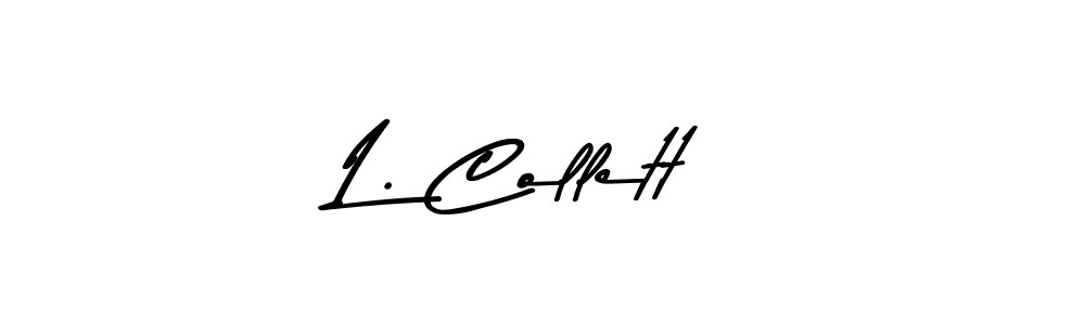 Use a signature maker to create a handwritten signature online. With this signature software, you can design (Asem Kandis PERSONAL USE) your own signature for name L. Collett. L. Collett signature style 9 images and pictures png