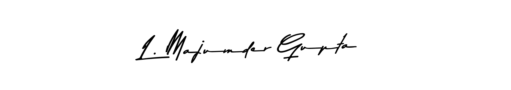 Create a beautiful signature design for name L. Majumder Gupta. With this signature (Asem Kandis PERSONAL USE) fonts, you can make a handwritten signature for free. L. Majumder Gupta signature style 9 images and pictures png